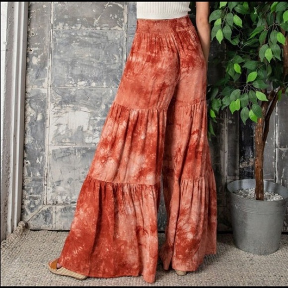 Orange Crush Tie-Dye Palazzo Pant - Picture 4 of 7